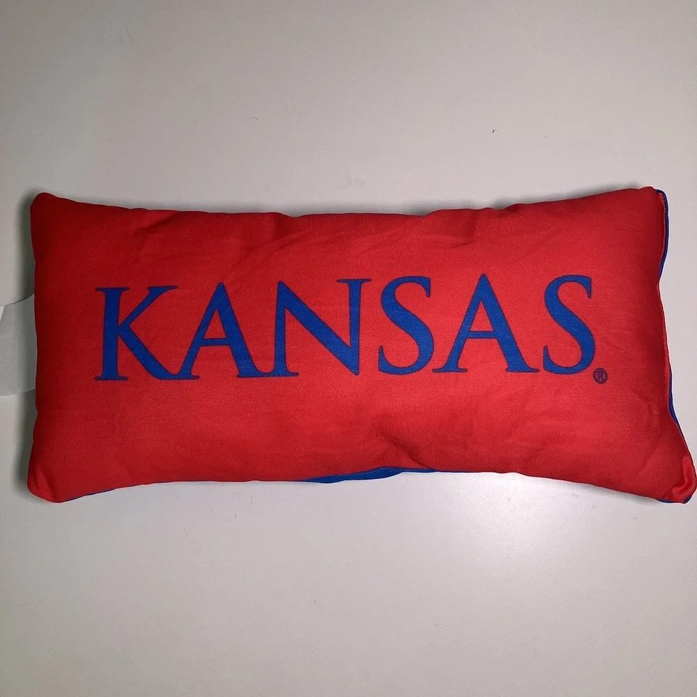 Kansas Jayhawks 2 Sided Bolster Travel‎ Pillow, 16